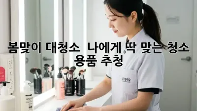봄맞이 대청소! ✨ 나에게 딱 맞는 청소 용품 추청