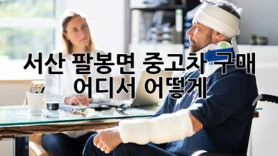 서산 팔봉면 중고차 구매, 어디서 어떻게?
